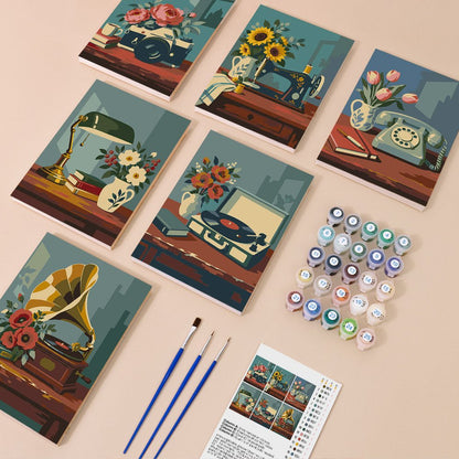 Everything in the Vintage Keepsakes mini painting kit
