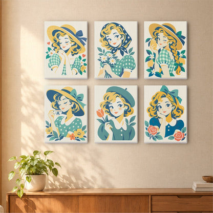 Vintage Sweethearts mini painting set