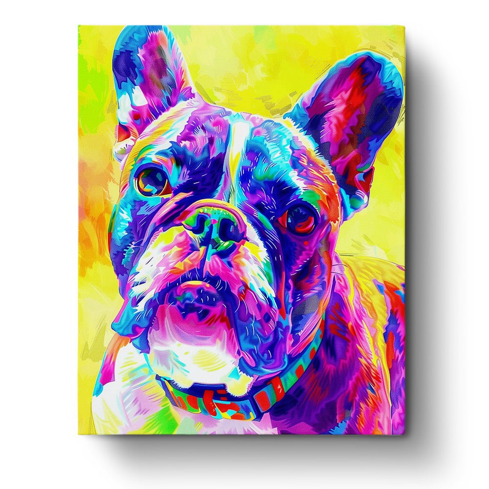 Vivid French Bulldog - Abstract Animals - Judy Paint