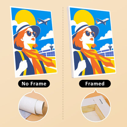No frame vs. framed canvas