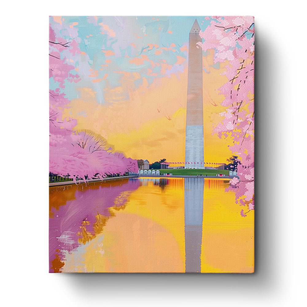 Washington Monument Sunset - USA - Judy Paint