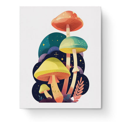 Whimsical Mushroom Forest - Minimalistic - Judy Paint