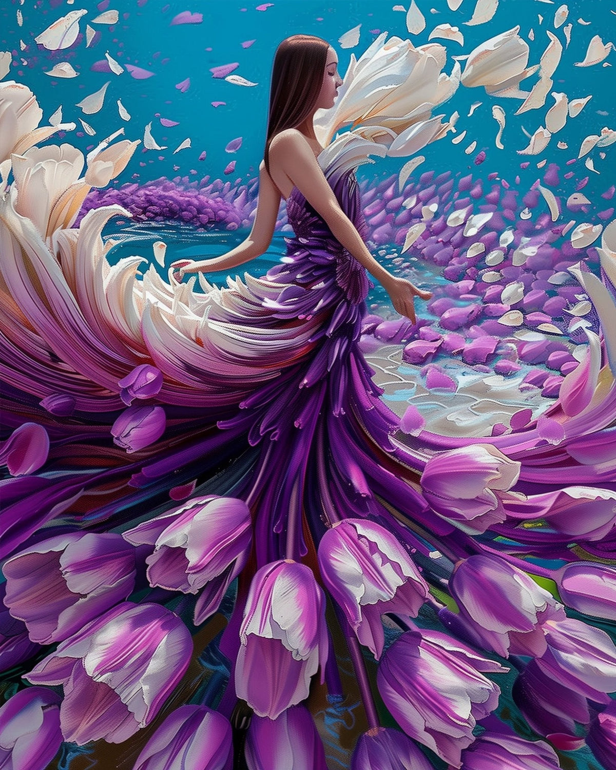Whimsical Tulip Dream - Floral Women - Judy Paint