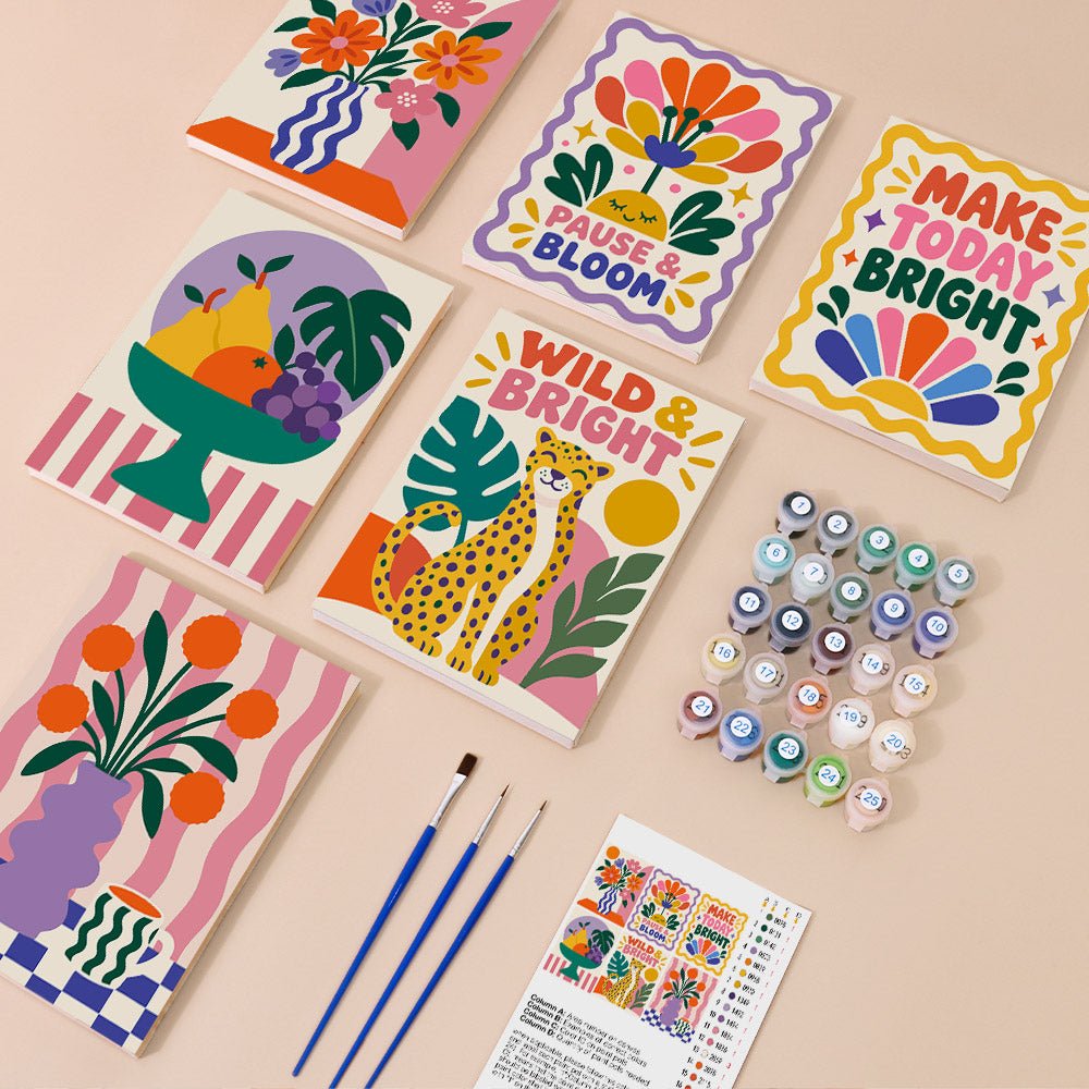 Everything in the Wild and Bright mini painting kit