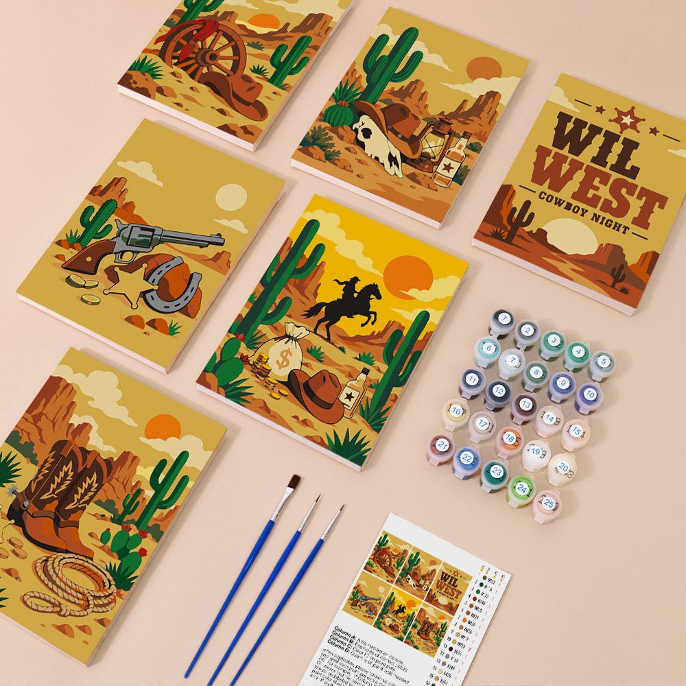 Everything in the Wild West mini painting kit