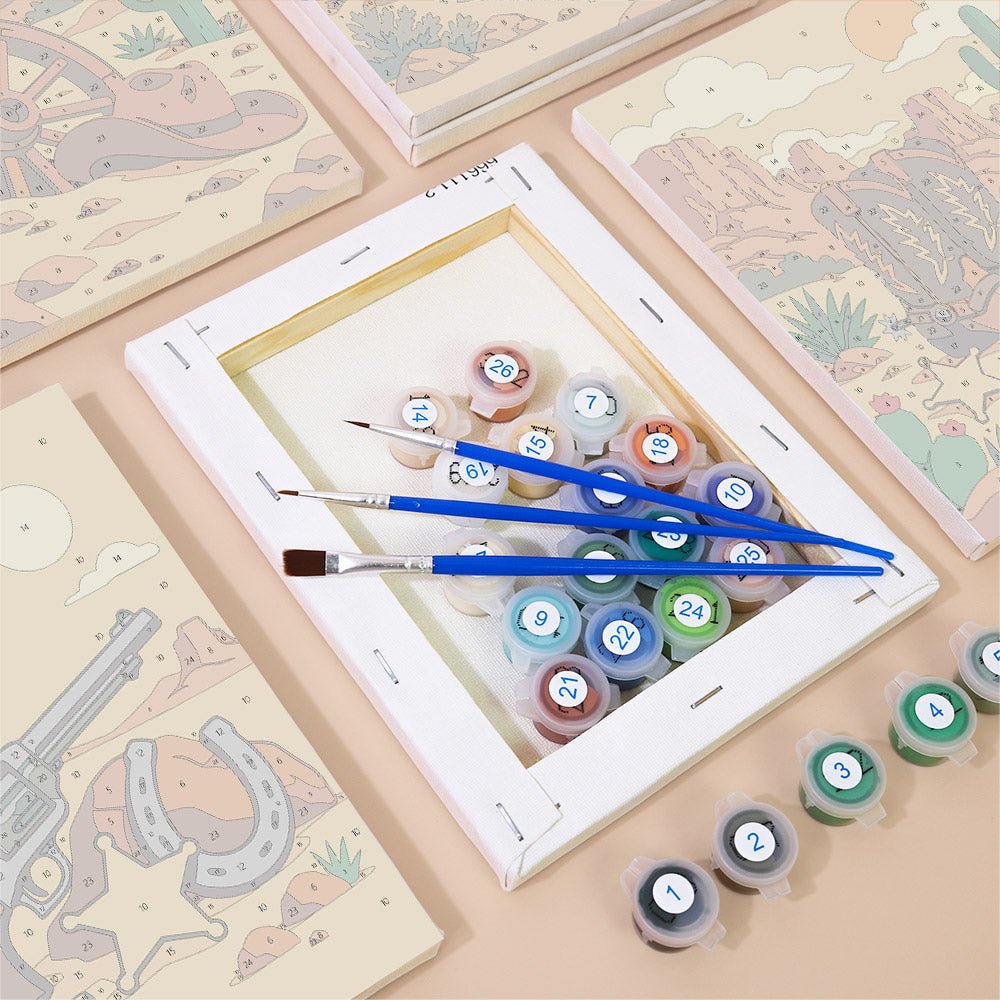 Wild West mini painting set