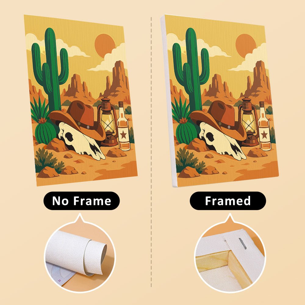 No frame vs. framed canvas