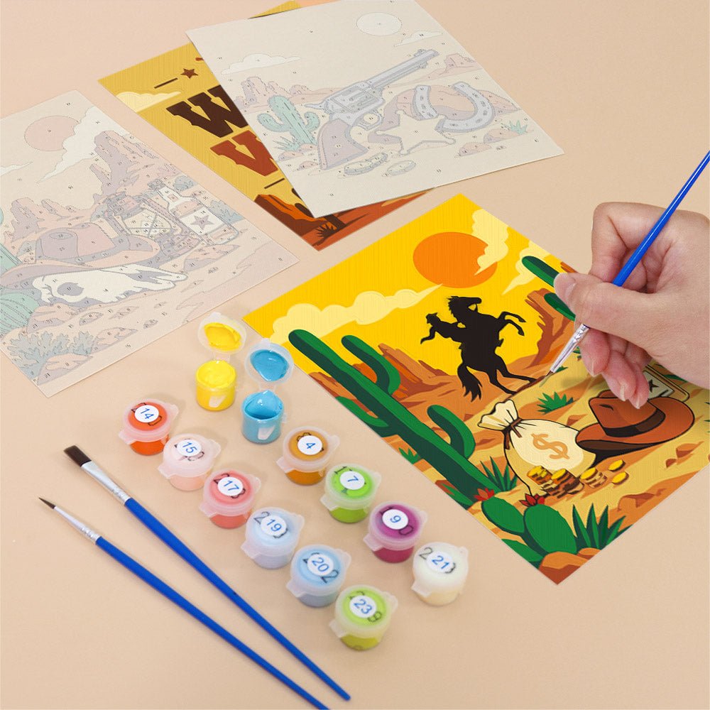Wild West mini painting set