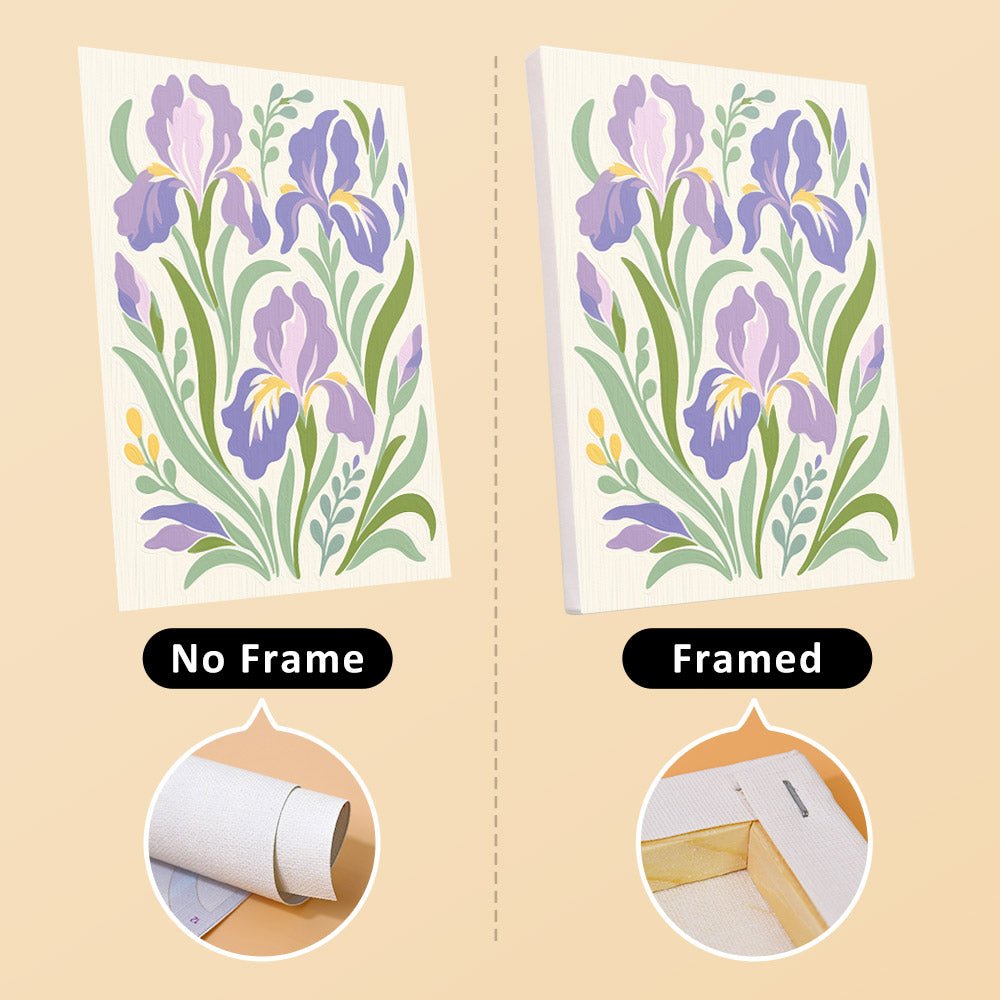 No frame vs. framed canvas