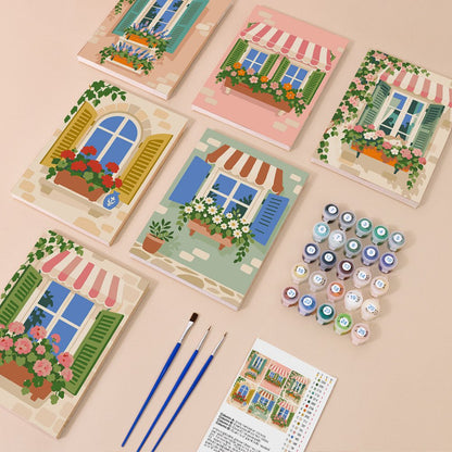Everything in the Window Boxes mini painting kit