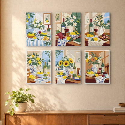 Wine and Lemons mini painting set