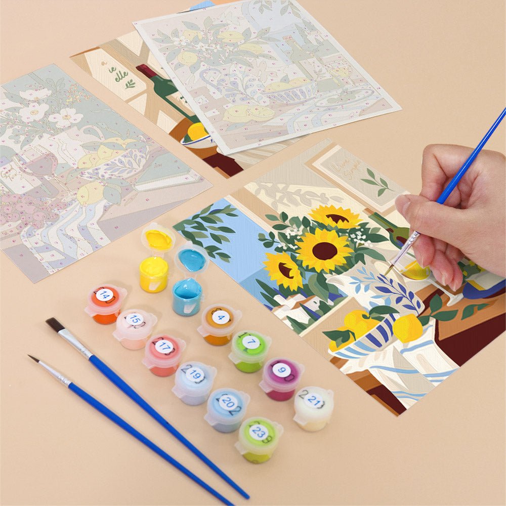Wine and Lemons mini painting set