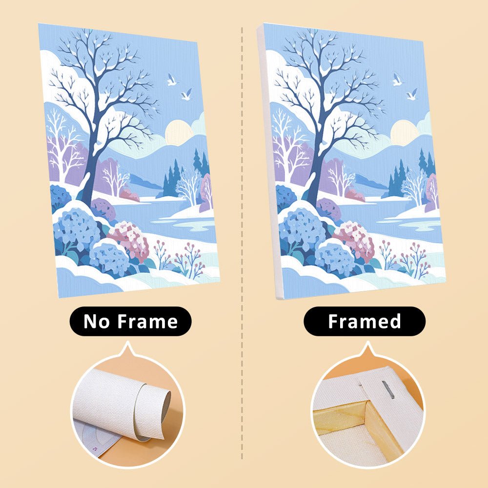 No frame vs. framed canvas