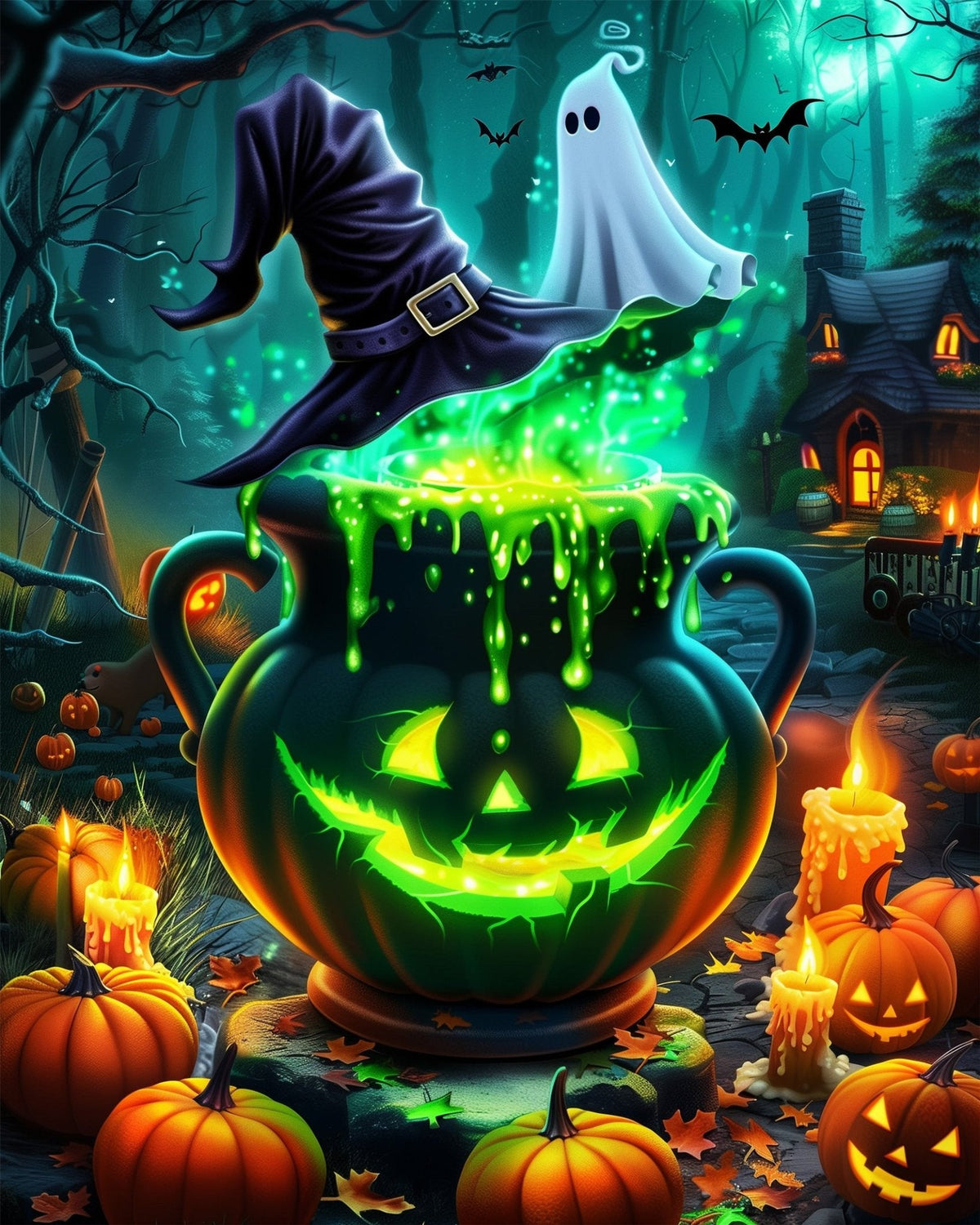 Witch's Brew Cauldron - Halloween - Judy Paint