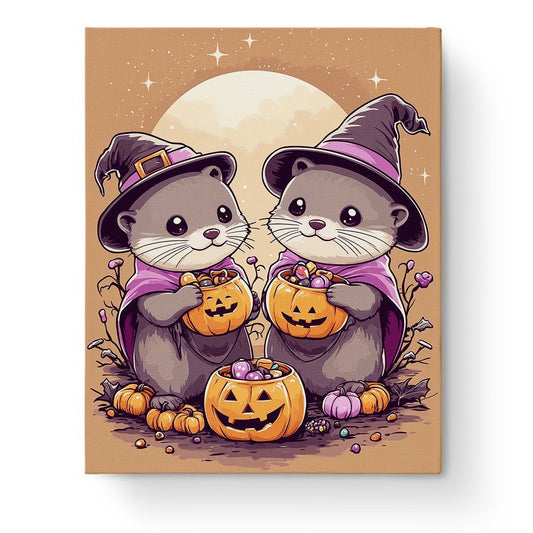 Witchy Otters Paint Kit - Halloween - Judy Paint