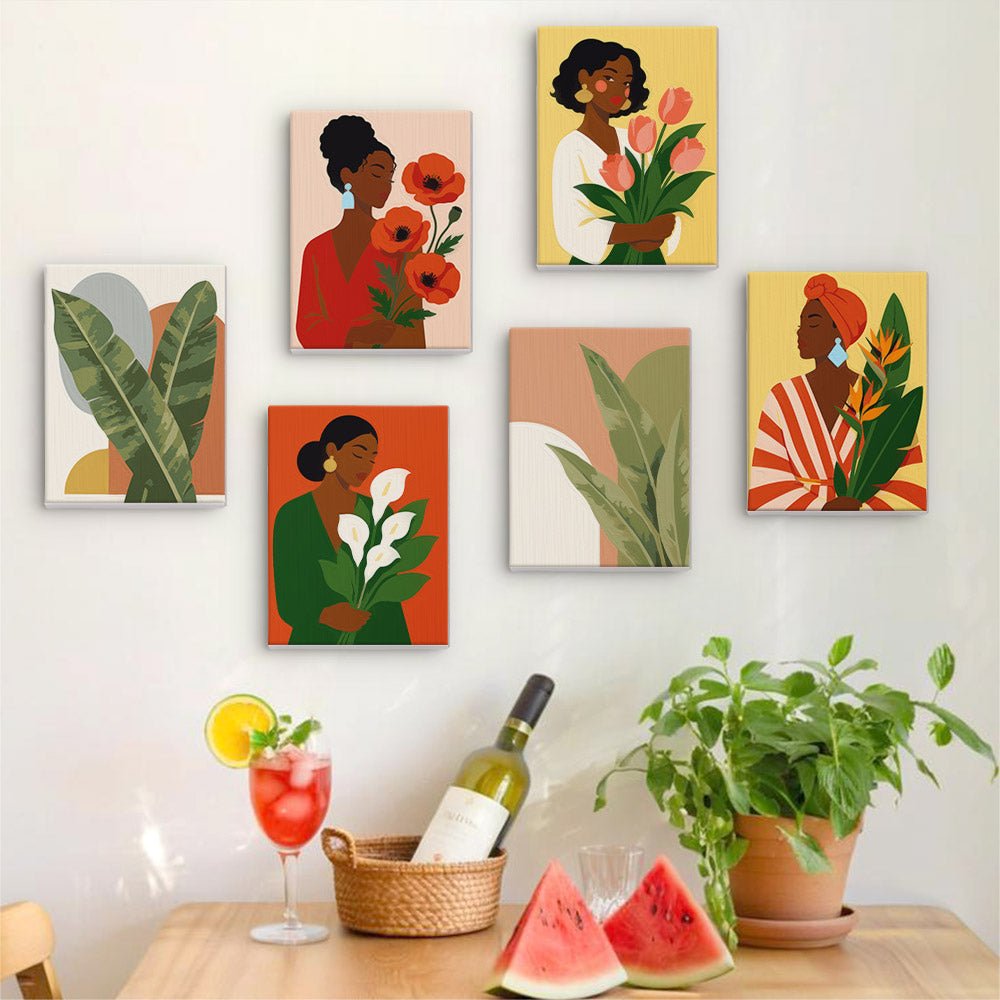 Women in Bloom mini painting set