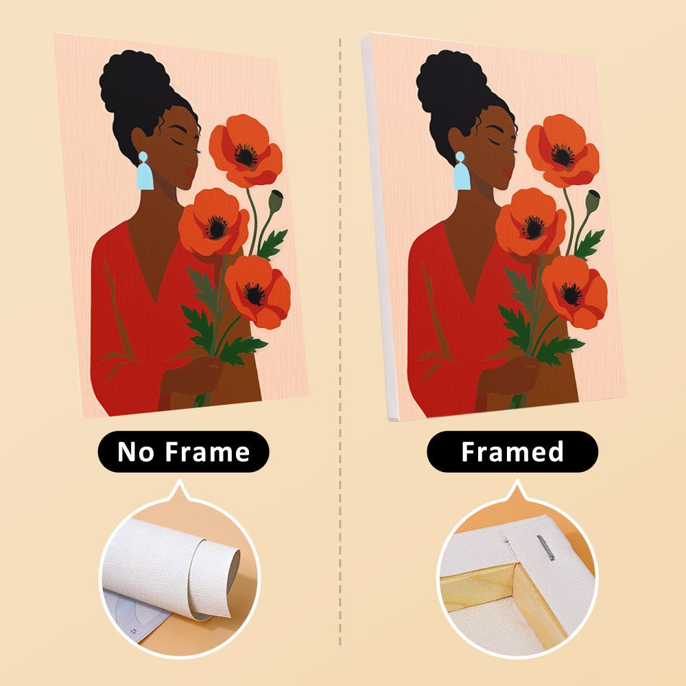 No frame vs. framed canvas