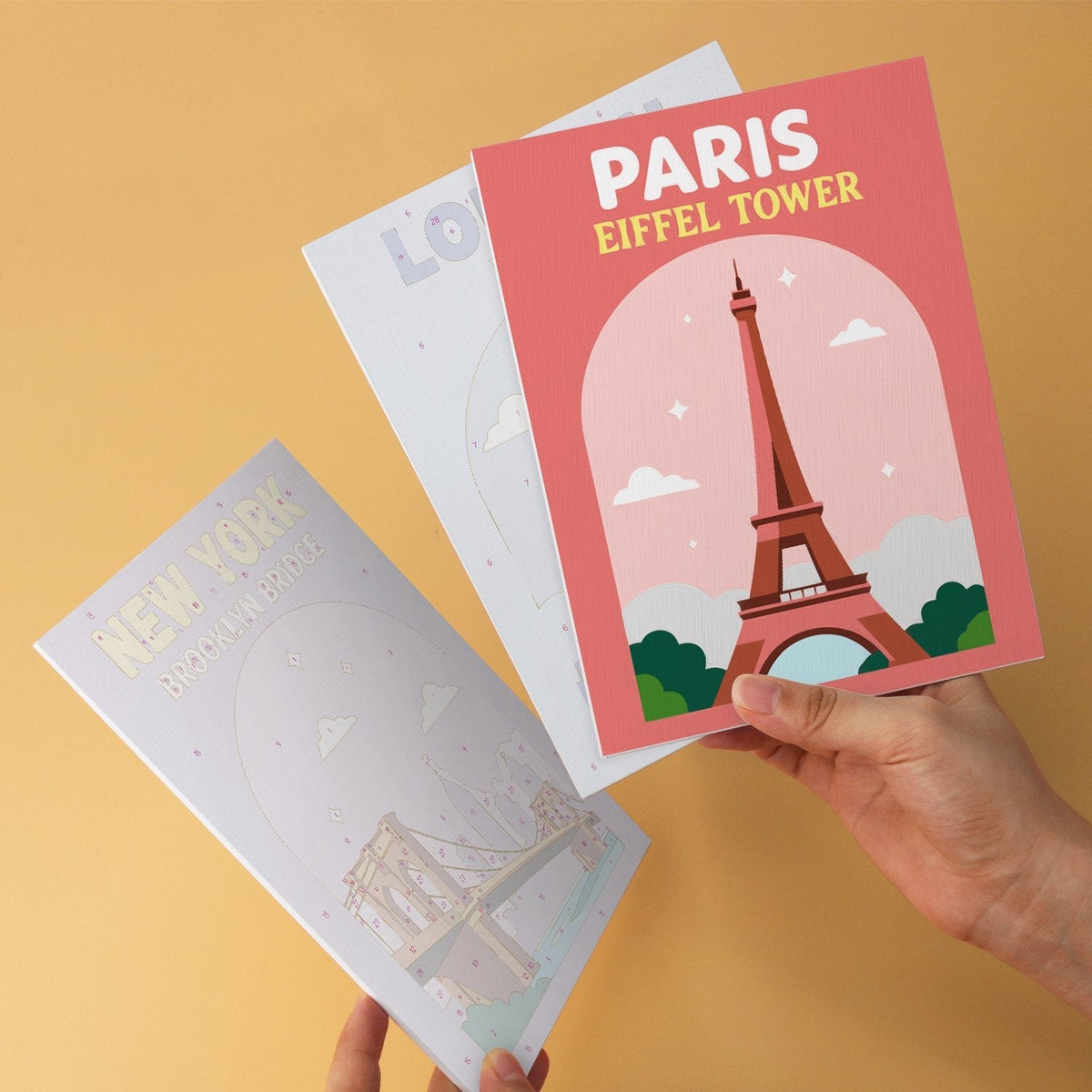World Landmarks – Set of 6 Mini Paintings - Judy Paint