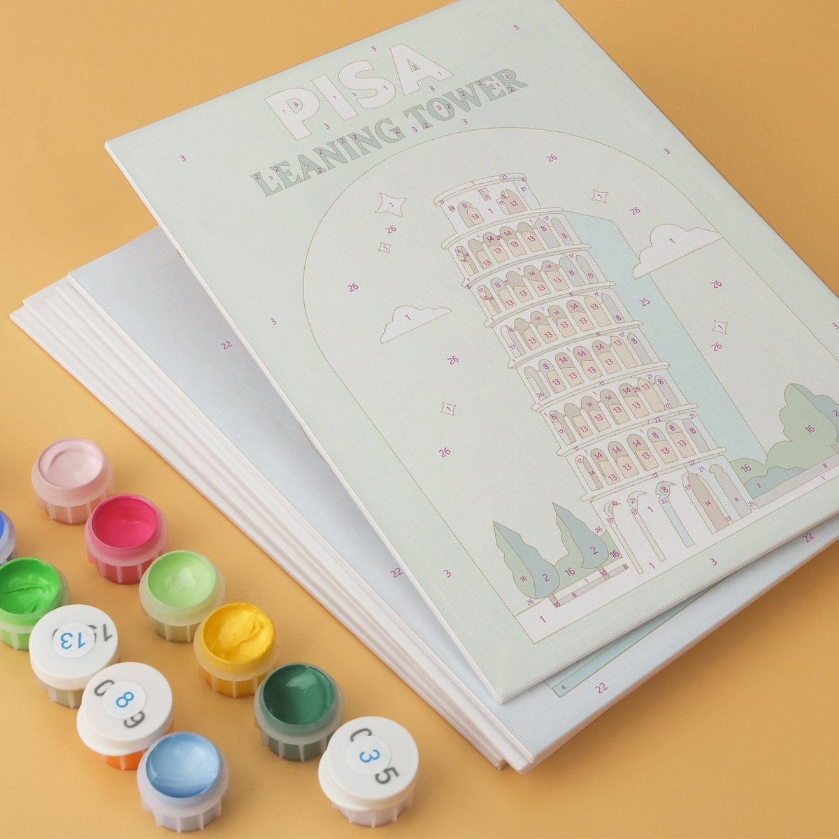 World Landmarks – Set of 6 Mini Paintings - Judy Paint