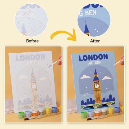 World Landmarks – Set of 6 Mini Paintings - Judy Paint