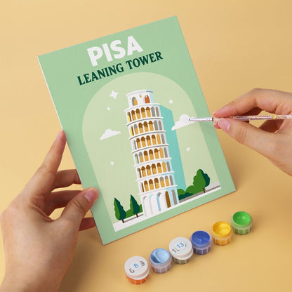 World Landmarks – Set of 6 Mini Paintings - Judy Paint