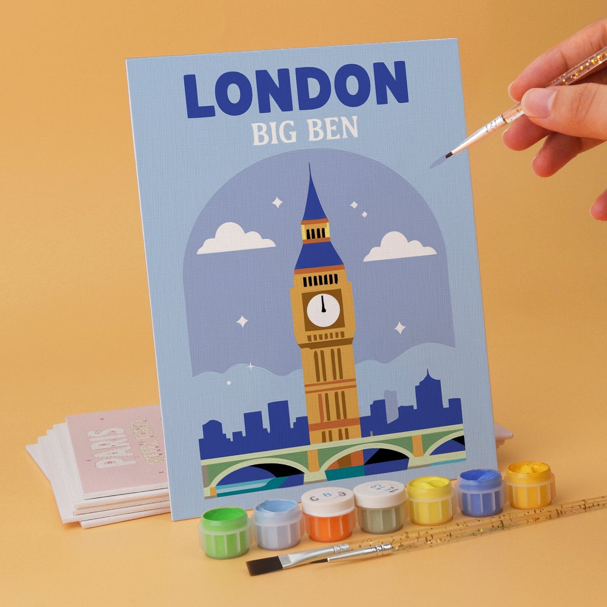 World Landmarks – Set of 6 Mini Paintings - Judy Paint