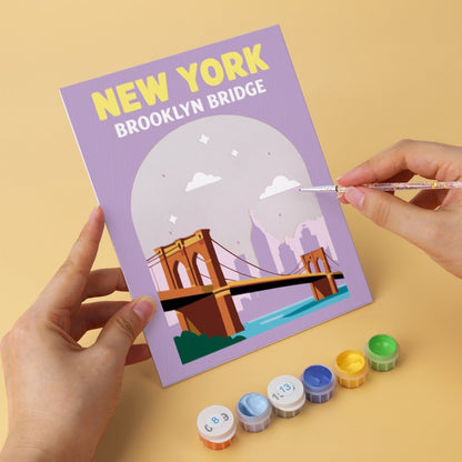 World Landmarks – Set of 6 Mini Paintings - Judy Paint