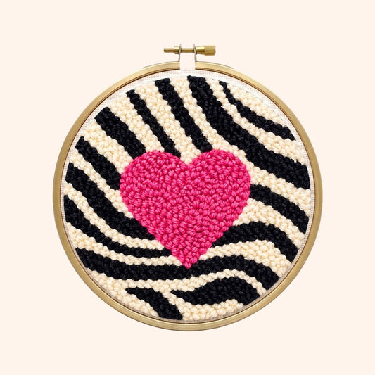 Zebra Heart - Circle Edition - Judy Paint
