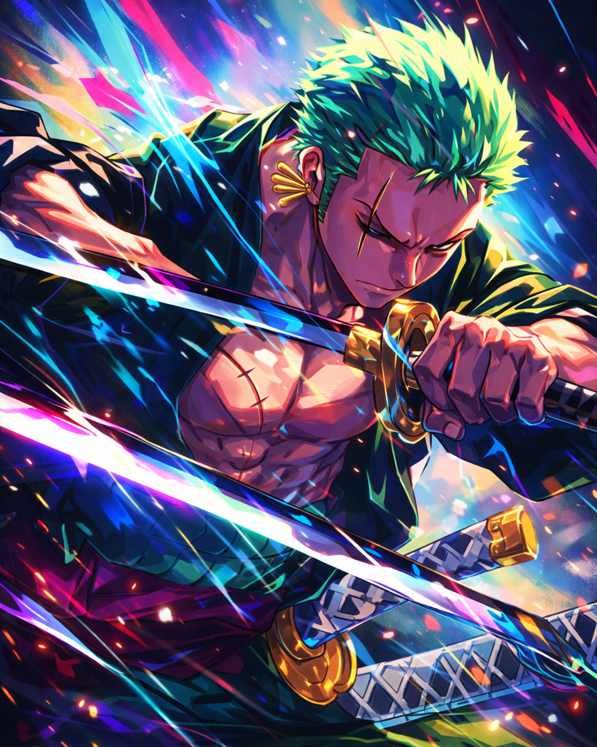 Zoro Swordplay Mastery - Anime - Judy Paint